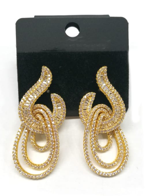Tabora GODKI Luxury Women Wedding Dubai Copper With Gold Plated Exaggerated Statement Earrings
