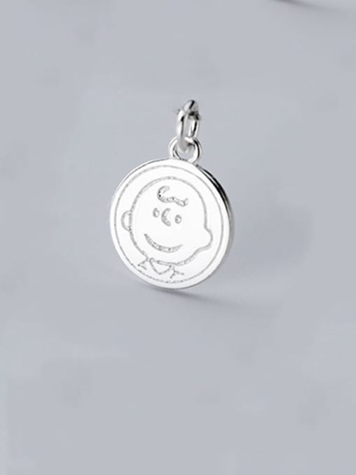 Silver Boy 925 Sterling Silver With Platinum Plated Cartoon Round Pendants