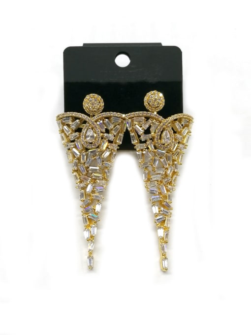 Tabora GODKI Luxury Women Wedding Dubai Copper With Gold Plated Trendy Water Drop Earrings