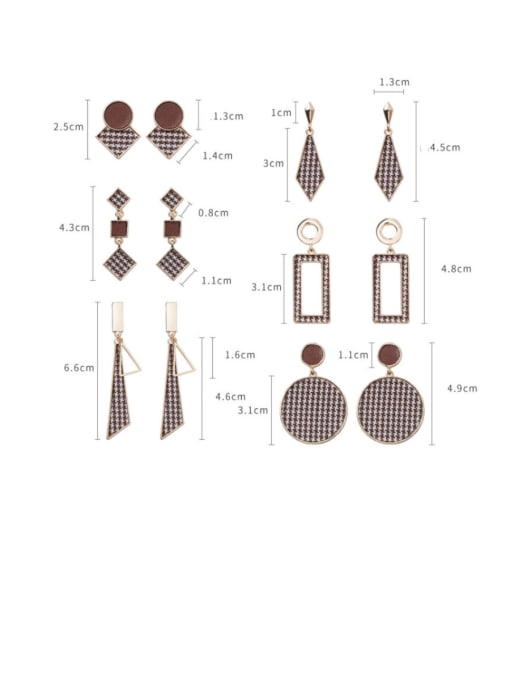 Girlhood Alloy With Rose Gold Plated Personality Geometric Drop Earrings 3
