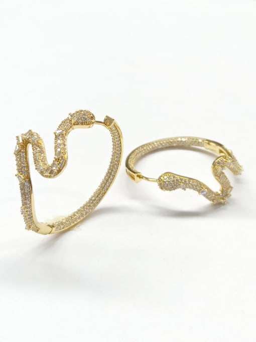 Tabora GODKI Luxury Women Wedding Dubai Copper With Gold Plated Fashion Snake Earrings 0