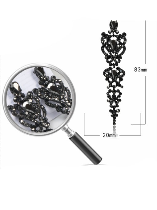 BSL Stainless Steel With Inserted drill  Vintage Water Drop Earrings 2