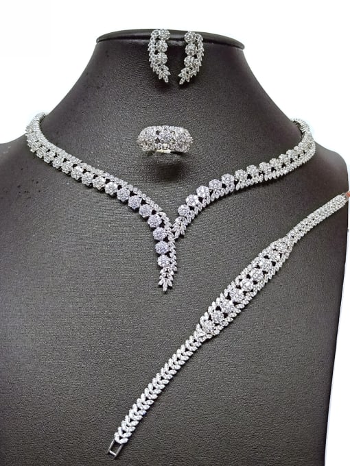 Tabora GODKI Luxury Women Wedding Dubai Copper With White Gold Plated Trendy Guitar Jewelry Sets 0