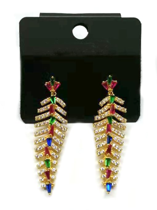 Tabora GODKI Luxury Women Wedding Dubai Copper With Gold Plated Trendy Charm Earrings