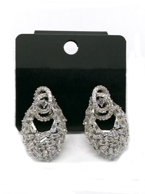 Tabora GODKI Luxury Women Wedding Dubai Copper With White Gold Plated Trendy Water Drop Earrings 0
