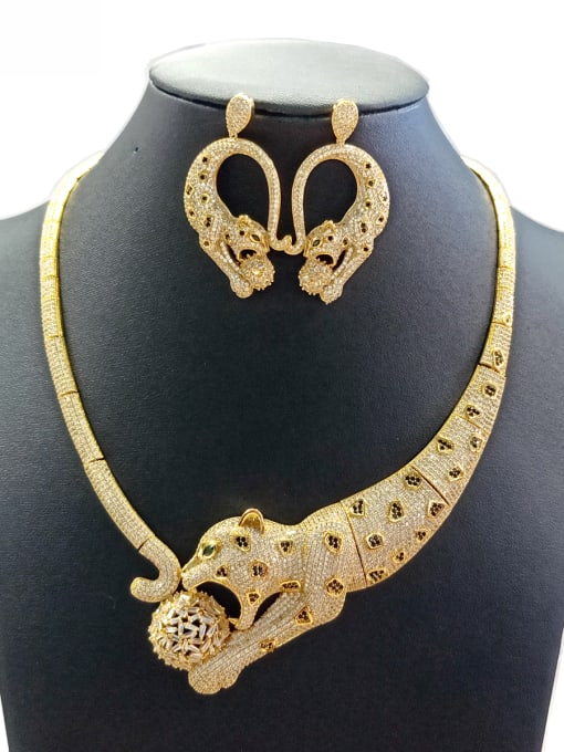 Tabora GODKI Luxury Women Wedding Dubai Copper With Gold Plated Luxury Animal Jewelry Sets