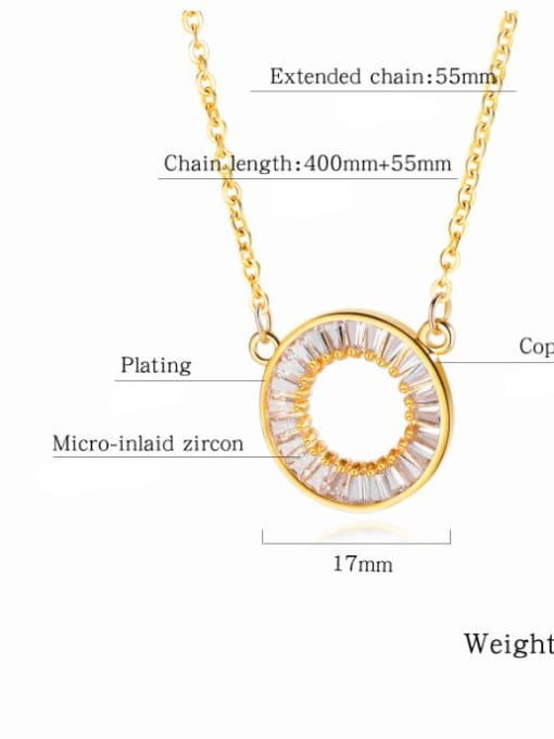 Open Sky Copper With Gold Plated Fashion Round Necklaces 3