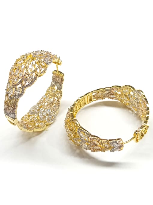 Tabora GODKI Luxury Women Wedding Dubai Copper With Mix Plated Fashion Oval Earrings 0