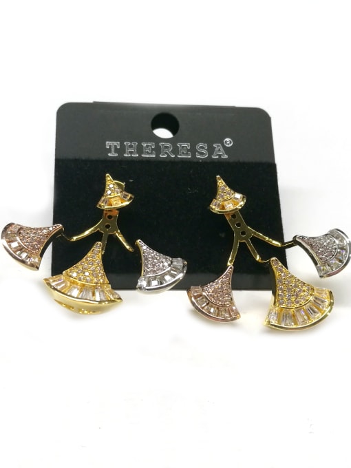 Tabora GODKI Luxury Women Wedding Dubai Copper With Mix Plated Fashion Geometric Earrings 0