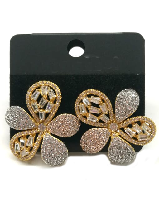 Tabora GODKI Luxury Women Wedding Dubai Copper With Mix Plated Delicate Flower Earrings 0