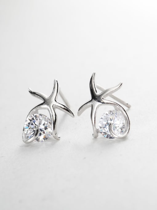 ANI VINNIE Shiny zircon Fishstar Stud Earrings 0