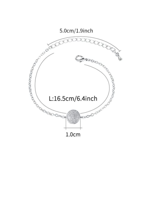 Mo Hai Copper With Cubic Zirconia Simplistic Round  Adjustable  Bracelets 3