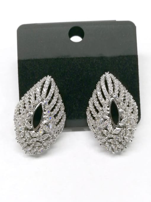Tabora GODKI Luxury Women Wedding Dubai Copper With White Gold Plated Fashion Oval Earrings 0