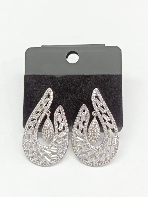 Tabora GODKI Luxury Women Wedding Dubai Copper With White Gold Plated Trendy Hook Earrings