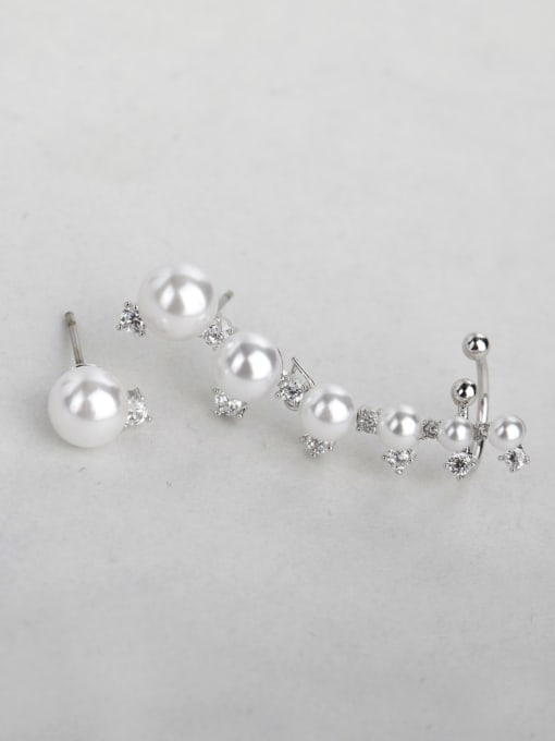 ANI VINNIE Zircon Imitation pearls earrings 1
