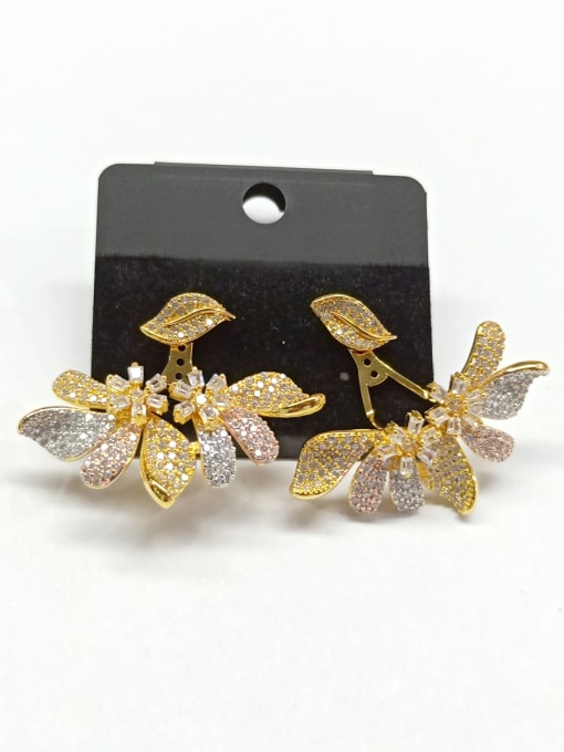 Tabora GODKI Luxury Women Wedding Dubai Copper With Mix Plated Fashion Flower Earrings 0