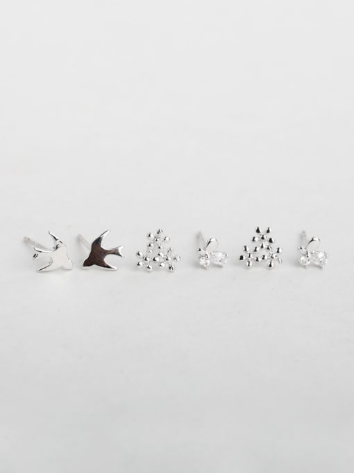 ANI VINNIE bird fishstar snowflake Shiny zircon Stud Earrings 0
