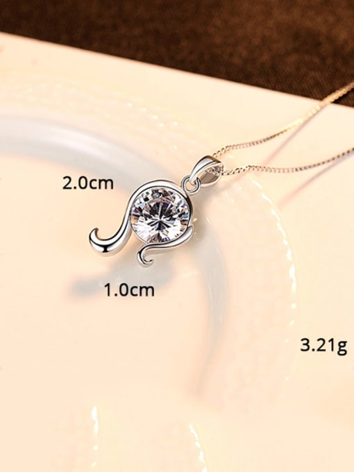 Virgo 925 Sterling Silver With  Cubic Zirconia Cute 12 constellations Necklaces