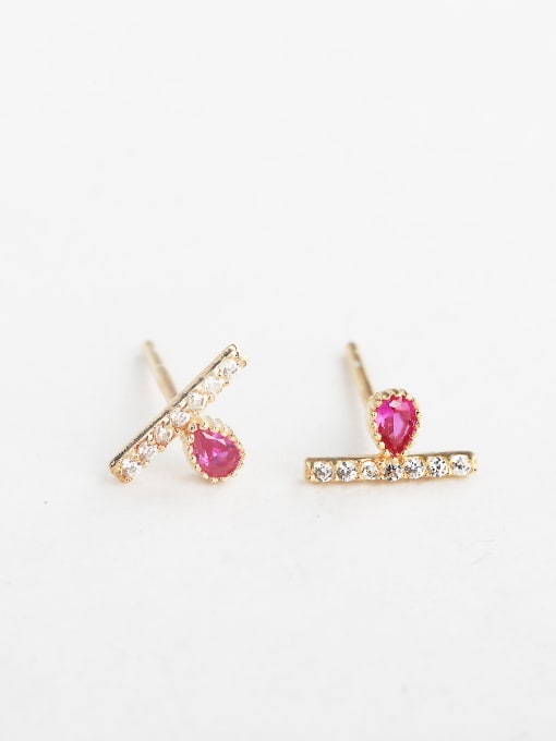ANI VINNIE Pink zircon Cuff Earrings 0