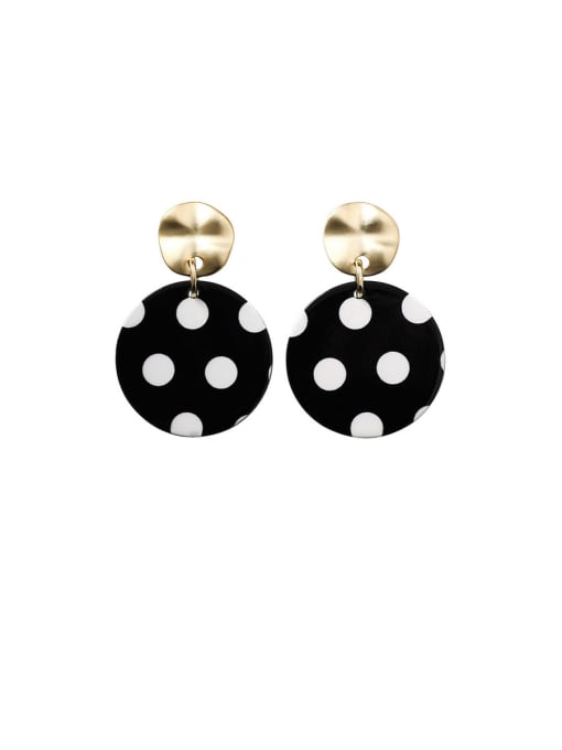 Girlhood Alloy With Imitation Gold Plated Fashion Round Chandelier Earrings 1