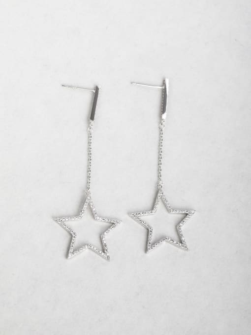 ANI VINNIE Zircon star Copper inlaid platinum Drop Earrings 0