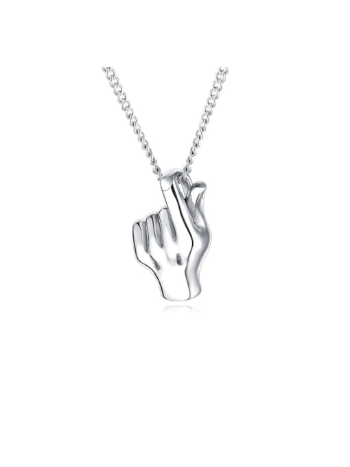 Open Sky Titanium With Smooth Personality Gesture OK Mens Pendants 0