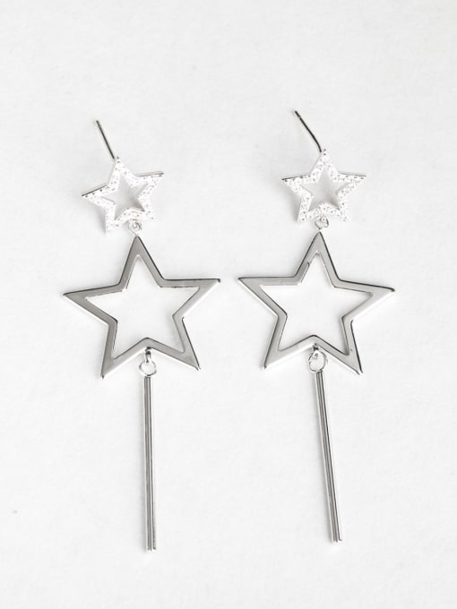 ANI VINNIE Star Zircon Copper inlaid platinum Drop Earrings