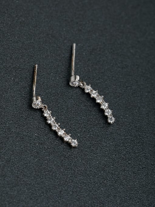 Lin Liang One character type Pendant 925 silver Stud earrings 0