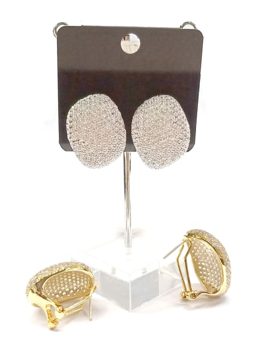 Tabora GODKI Luxury Women Wedding Dubai Copper With White Gold Plated Fashion Oval Earrings 0