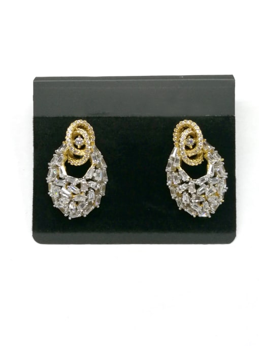 Tabora GODKI Luxury Women Wedding Dubai Copper With Gold Plated Trendy Water Drop Earrings