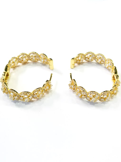 Tabora GODKI Luxury Women Wedding Dubai Copper With Gold Plated Fashion Round Earrings 0