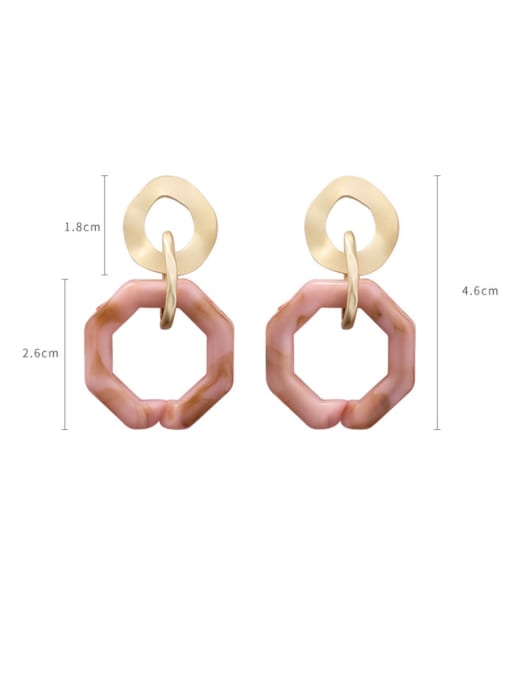 Girlhood Alloy With Imitation Gold Plated Fashion Geometry Lrregular Drop Earrings 2