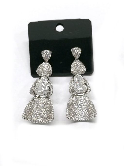 Tabora GODKI Luxury Women Wedding Dubai Copper With White Gold Plated Fashion Geometric Earrings 0