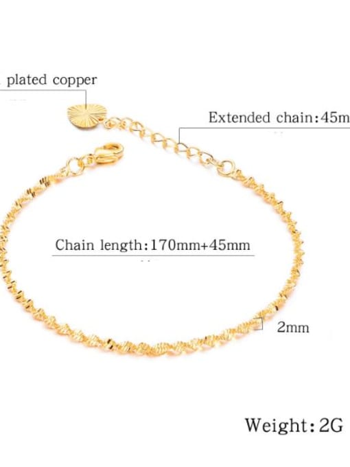 Open Sky Copper With 18k Gold Plated Fashion Bracelets 3