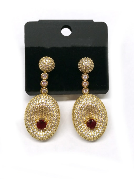 Tabora GODKI Luxury Women Wedding Dubai Copper With Gold Plated Classic Oval Earrings 0