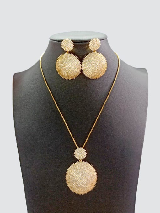 Tabora GODKI Luxury Women Wedding Dubai Copper With Gold Plated Simplistic Round Jewelry Sets 0