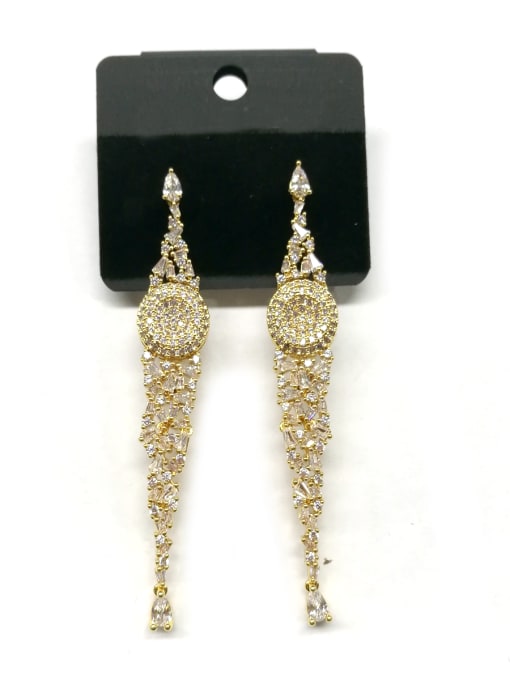 Tabora GODKI Luxury Women Wedding Dubai Copper With Gold Plated Trendy Irregular Earrings 0