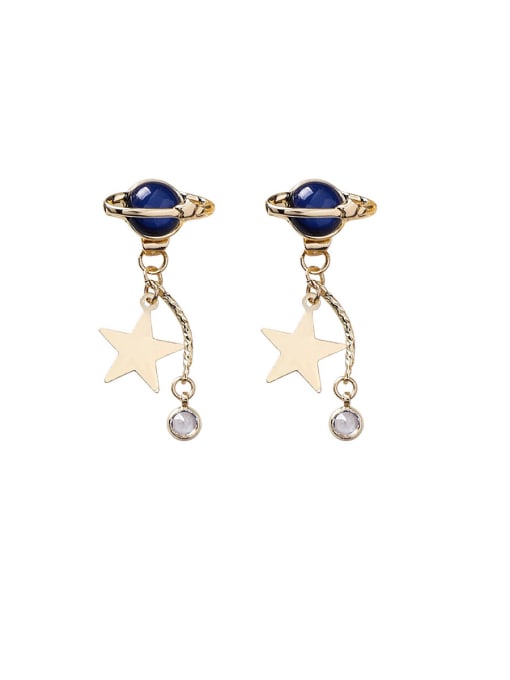 Girlhood Alloy With Imitation Gold Plated Fashion Star Drop Earrings 0