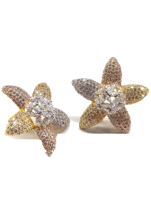 Tabora GODKI Luxury Women Wedding Dubai Copper With Mix Plated Fashion Star Earrings 0