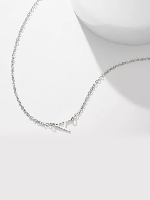 Lian Customize Sterling Silver one letter Name Necklace 2