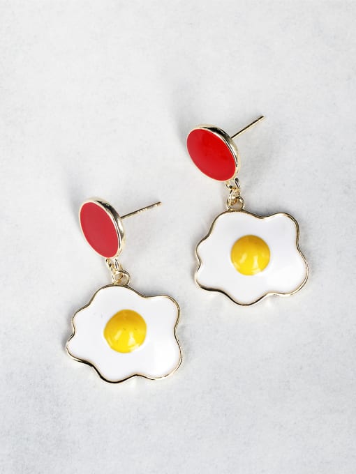 ANI VINNIE Traditional food modeling accessories Tomato scrambled eggs Drop Earrings 0