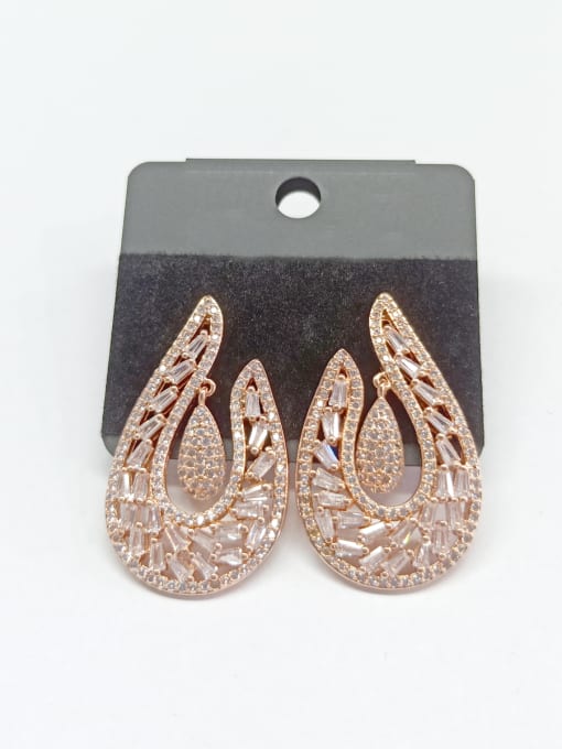 Tabora GODKI Luxury Women Wedding Dubai Copper With Rose Gold Plated Classic Hook Earrings 0