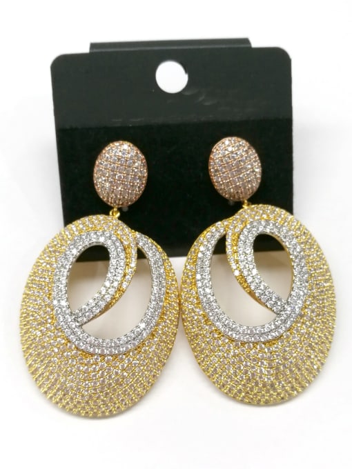 Tabora GODKI Luxury Women Wedding Dubai Copper With Mix Plated Fashion Oval Earrings 0