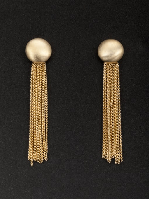 YIDA  A Gold Plated Copper Stylish  Drop drop Earring Of Round 0