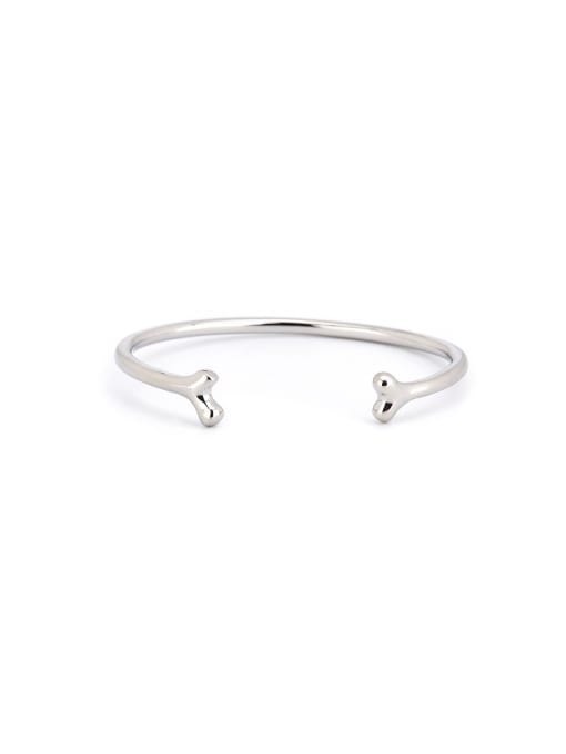 David Wa Blacksmith Made Silver-Plated Titanium Personalized Bangle 0