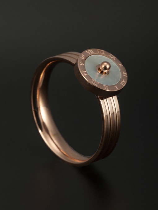 Jennifer Kou Rose color Stainless steel  Ring 6-8#