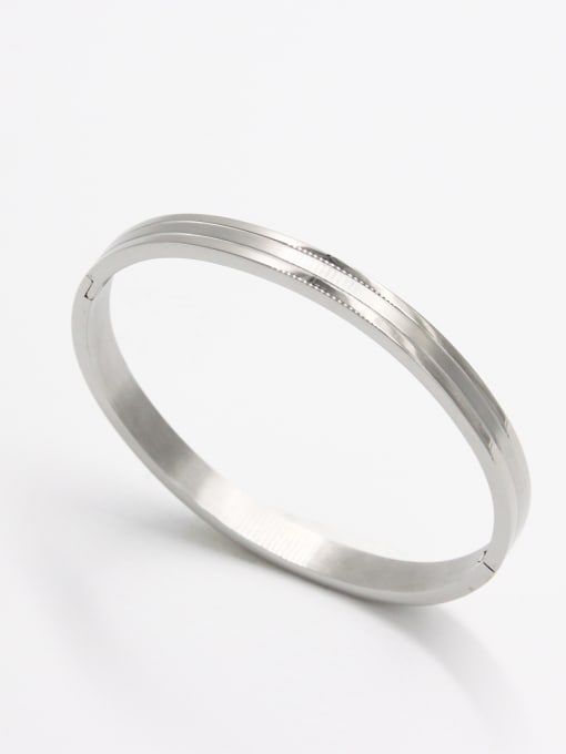 YUAN RUN White color Stainless steel   Bangle   59mmx50mm