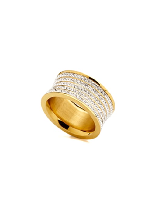 Jennifer Kou style with Gold Plated Stainless steel Ring