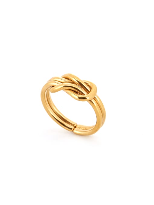 David Wa Custom Gold Statement Band Midi Ring with Gold Plated Titanium 2