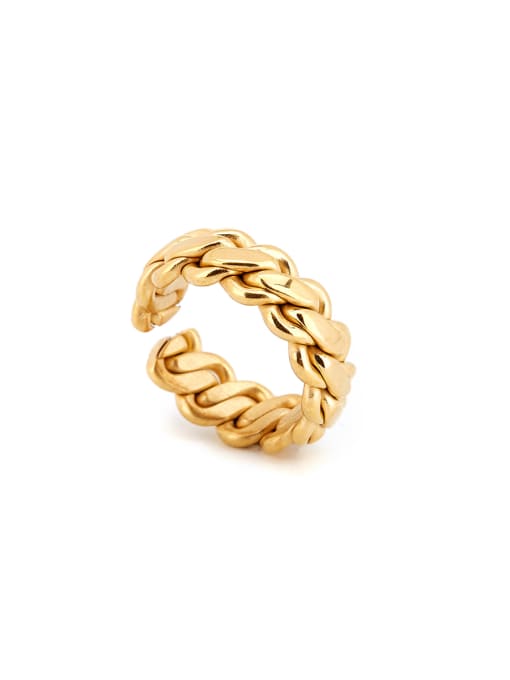 David Wa New design Gold Plated Titanium chain Band band ring in Gold color 0